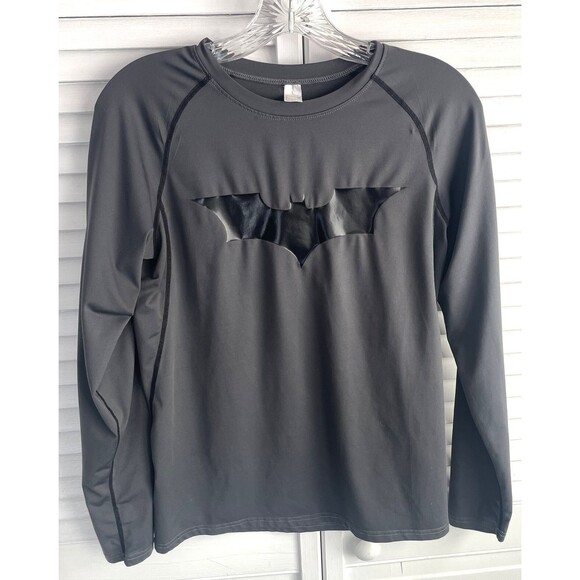 Batman Long Sleeved Pajama Top Shirt (Boy’s Size L) • Gray • DC Comics - Picture 1 of 3